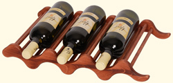 Dřevěný stojan na 3 lahve vína